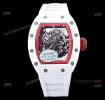 Kv Richard Mille RM 055 White Ceramic Watch Superclone For men 